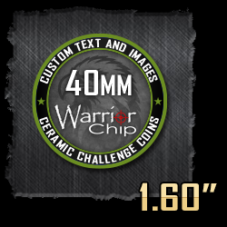 40mm warrior chip custom poker chip