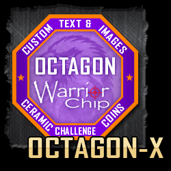 warrior chip custom octoagon ceramic poker chip