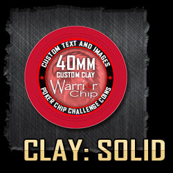Solid Clay (40mm) Custom Poker Chips